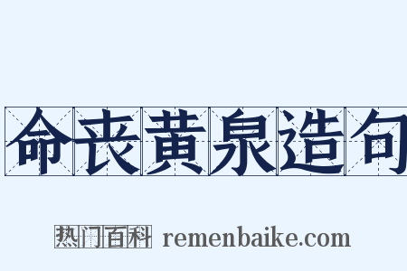 命丧黄泉造句是什么意思的图片